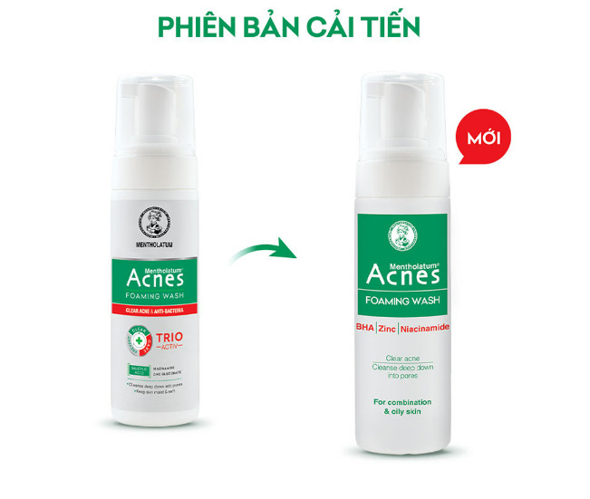 Dung dịch tạo bọt ngăn ngừa mụn Acnes Foaming Wash Rohto sạch khuẩn (150ml)-1