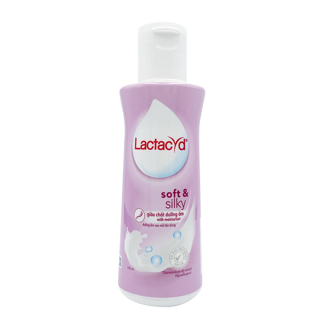 Dung dịch vệ sinh phụ nữ Lactacyd Soft And Silky hỗ trợ dưỡng ẩm, ngăn ngừa khô rát (150ml)-0