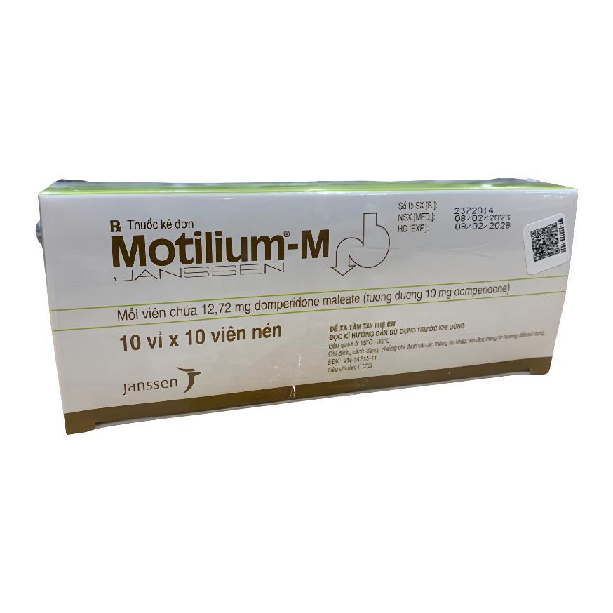 Viên nén Motilium-M Janssen điều trị triệu chứng nôn và buồn nôn (10 vỉ x 10 viên)-1