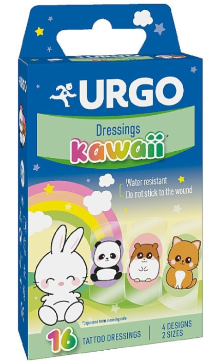 Băng cá nhân trong suốt hình thú Urgo Kawaii CareMax (H/16m) bảo vệ vết thương-1