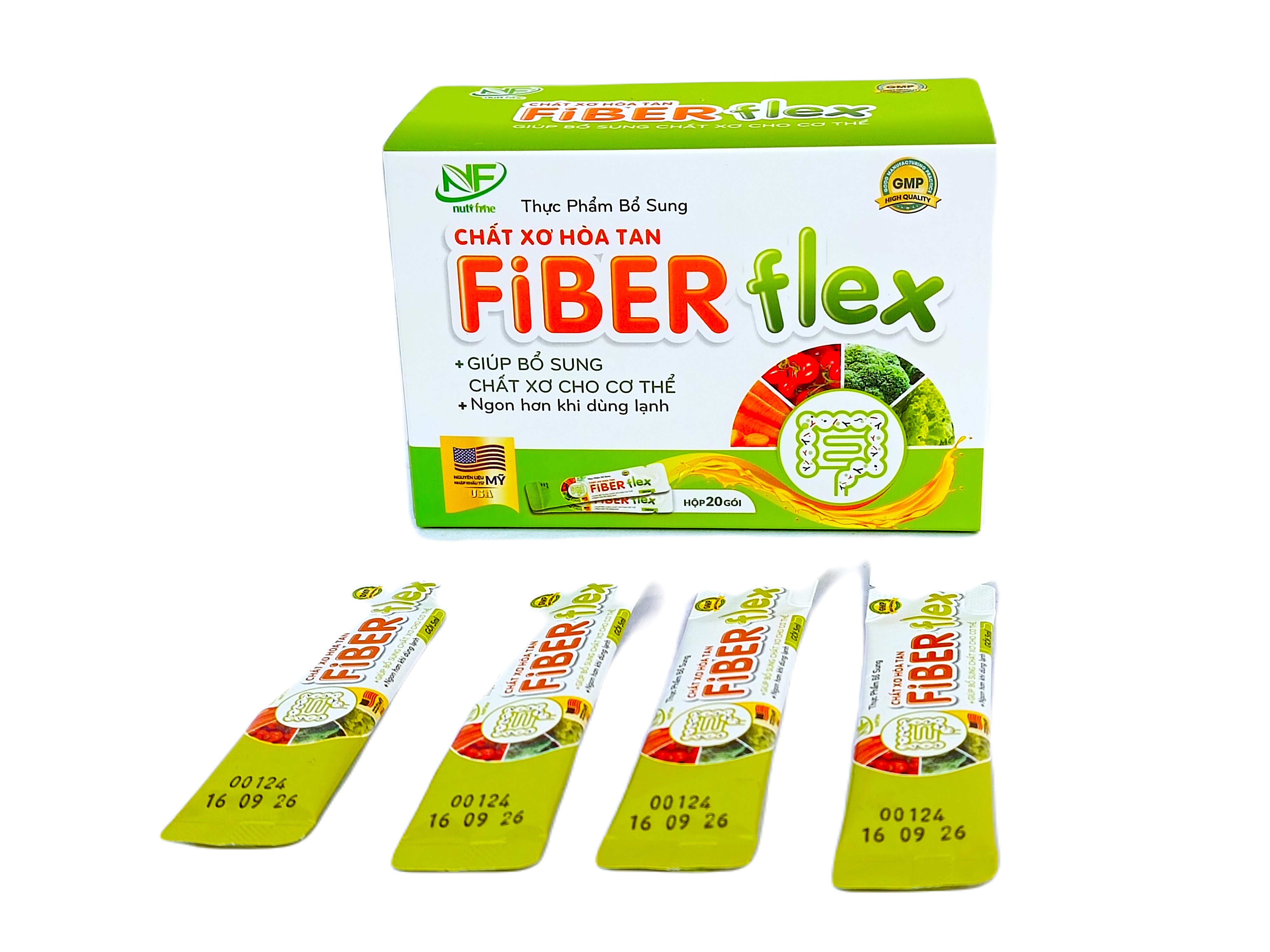 Chất xơ hòa tan FiberFlex Nutifine (Lốc/10h/20g) hỗ trợ điều trị táo bón-2