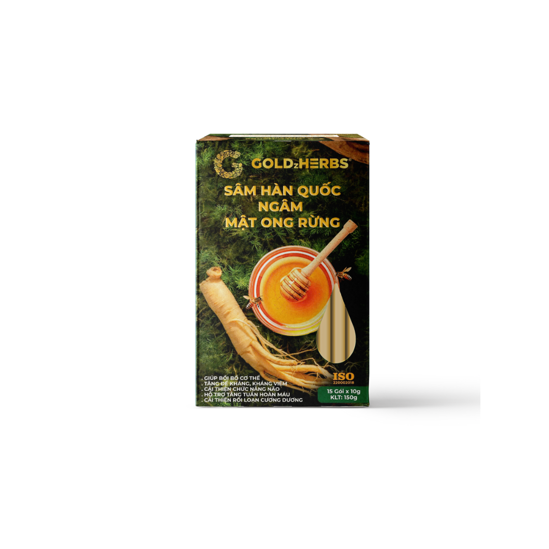 Sâm Hàn Quốc Ngâm Mật Ong Rừng Goldzherbs King Sipder (H/15g/10gr) tăng cường sức khỏe