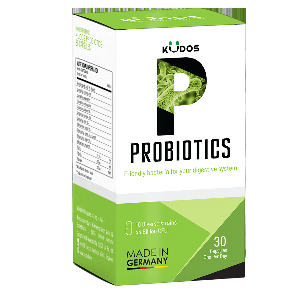 Viên uống Hỗ Trợ Bổ Sung Lợi Khuẩn Tiêu Hóa Kudos Probiotics Hedenkamp (l/30v)