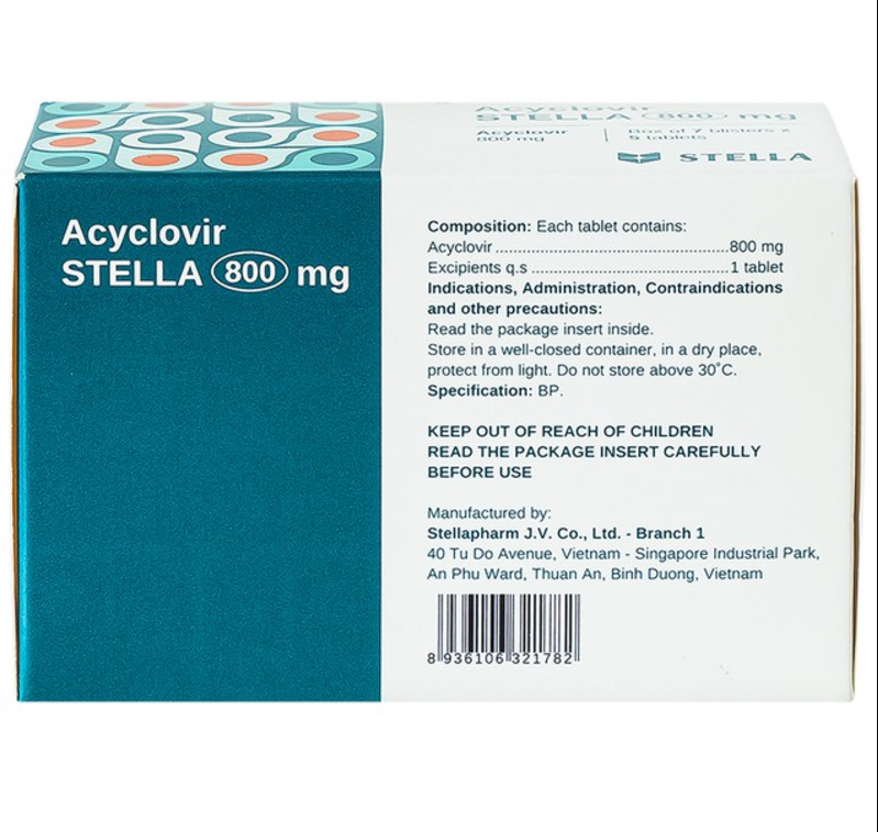 Acyclovir 800mg Stella (H/50v)-2